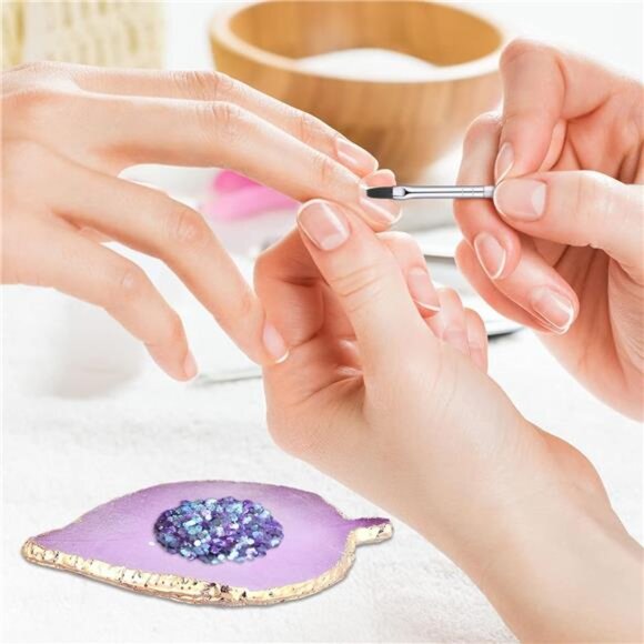 21Pieces Nail Tools Kit,Resin Nail Palette Leaf Shape Mixing Palette & 20Pieces - Picture 2 of 7
